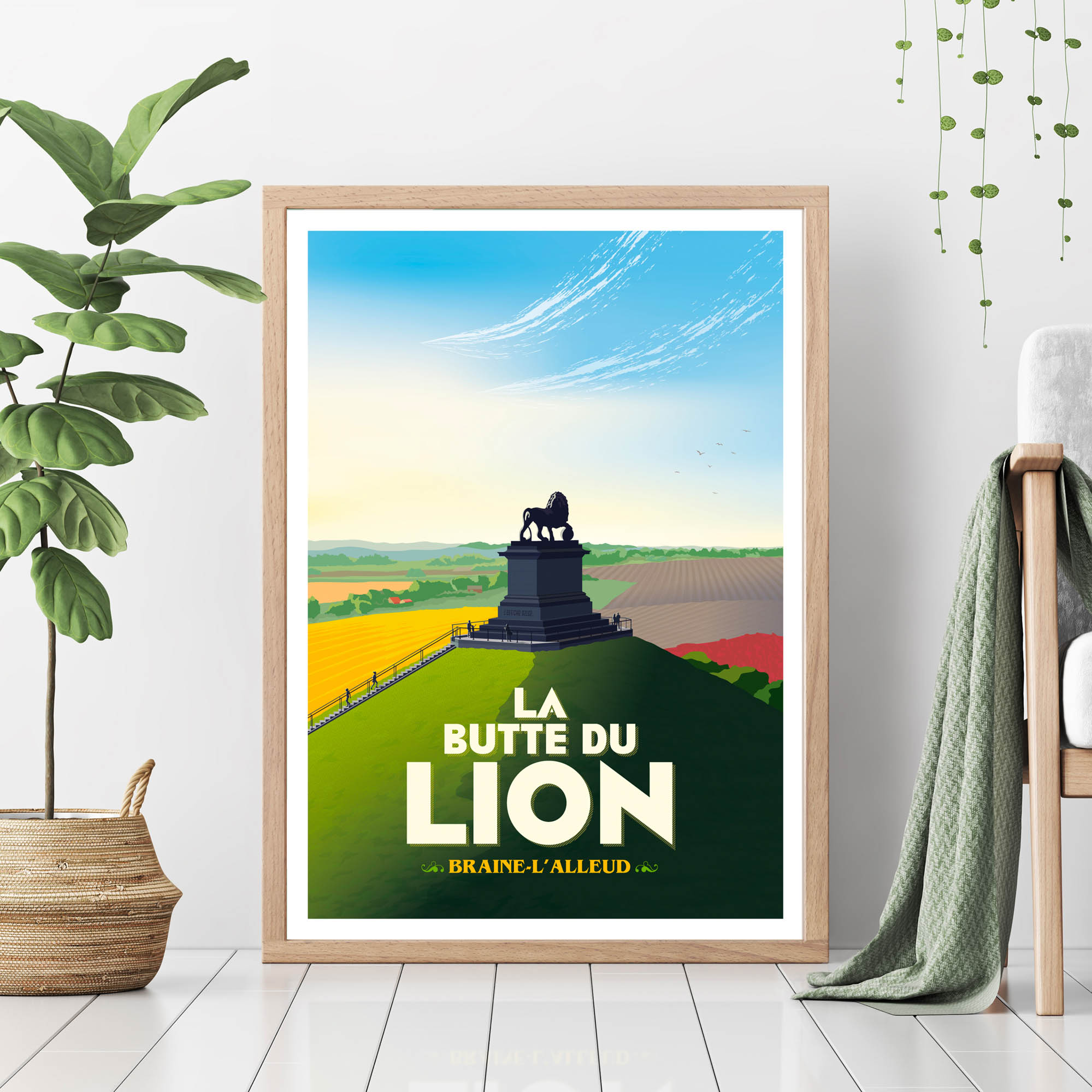 Affiche La Butte du Lion | L'Affiche Belge - Belgian Travel Posters