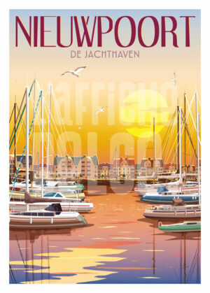Poster Nieuwpoort, De Jachthaven