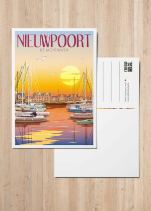 postcard Nieuwpoort, De Jachthaven