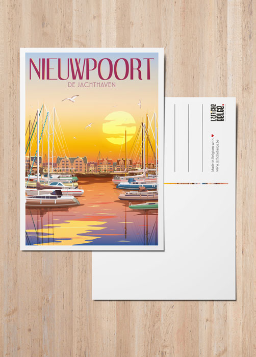 ansichtkaart Nieuwpoort, De Jachthaven