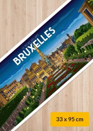 Poster vintage bruxelles panorama