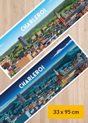 Vintage-Poster charleroi panorama