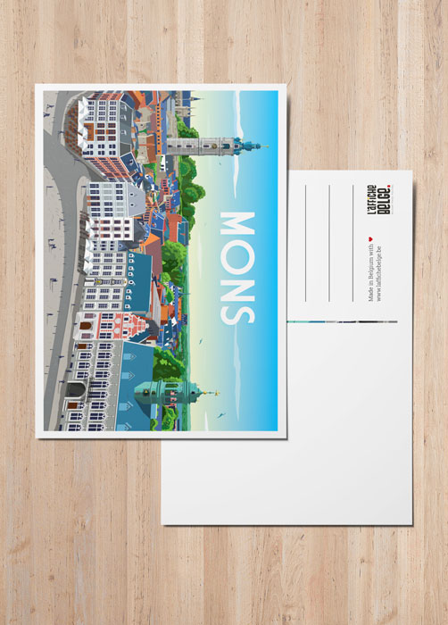 Postkarte Mons Panorama