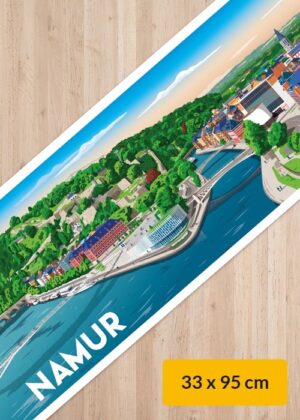 Vintage namur panorama poster