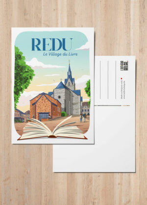 Carte postale Redu, Le Village du Livre